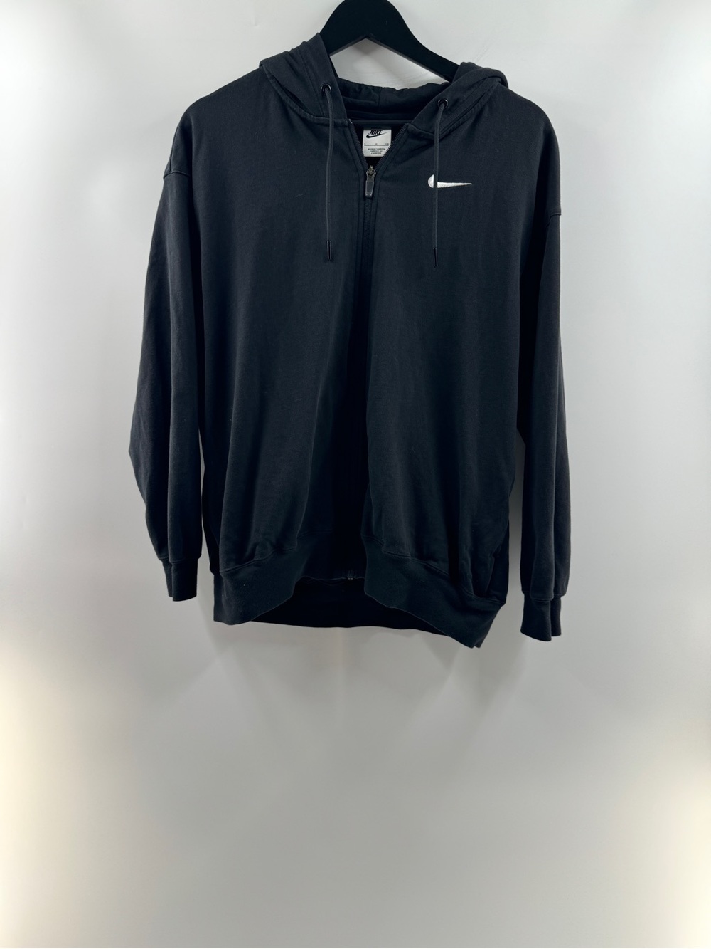 Nike Black Full Zip Swoosh Hoodie – Size Small